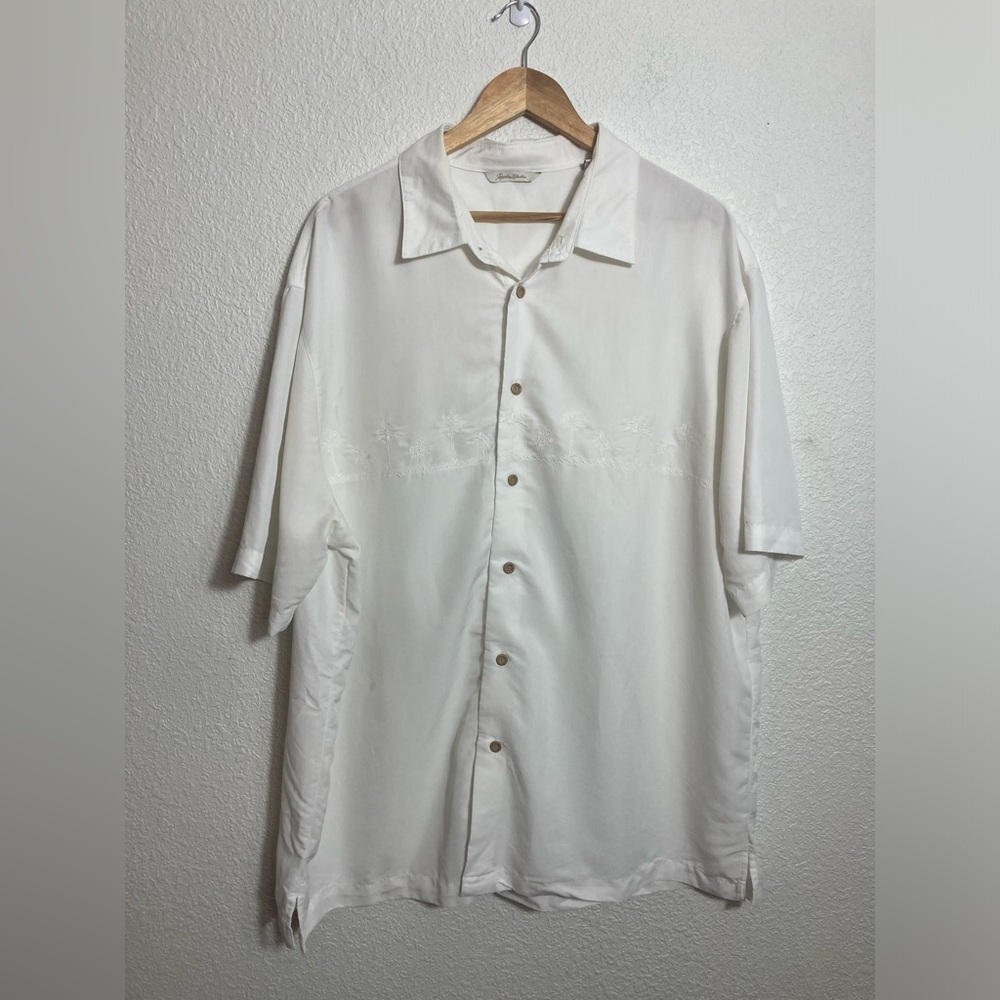 Paradise Collection Mens XXL short sleeve Hawaiian button down shirt palm trees